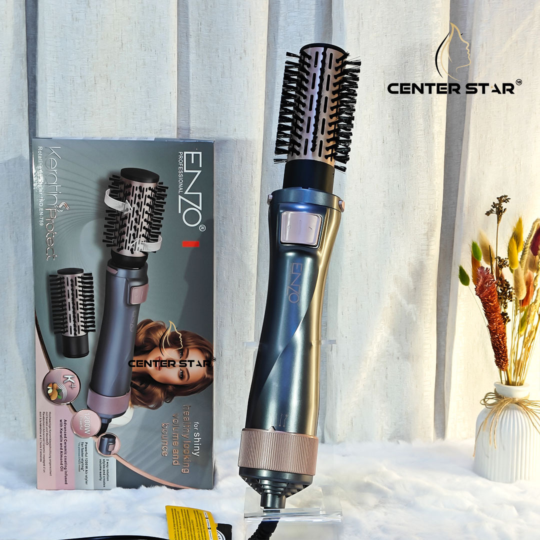  ENZO EN-759 فرشاة تجفيف وتصفيف الشعر الدوارة من إنزو بروفيشنال  - 3