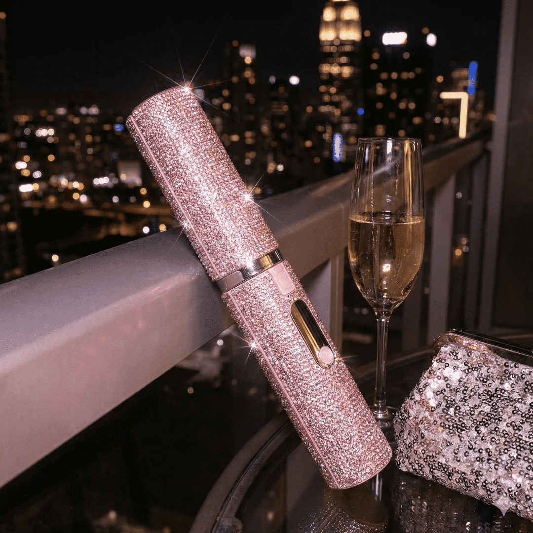 Mini Lisseur Cheveux Portable avec Strass  - 5